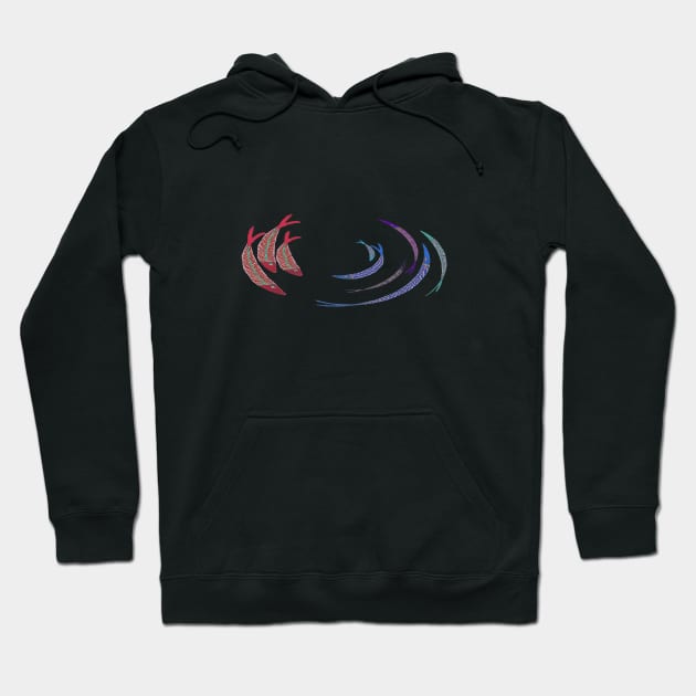 Fishes swimming in circles (1) Hoodie by Againstallodds68